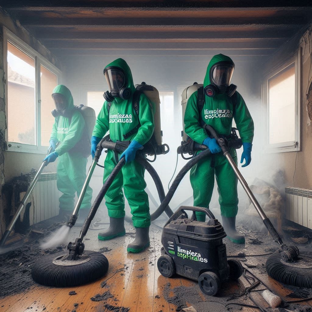 Servicios de limpieza post incendio en Sant Adrià de Besòs